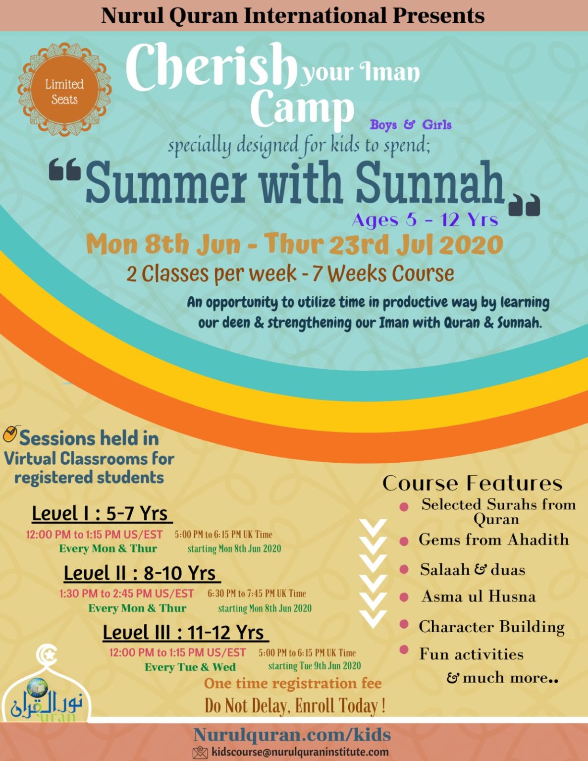 NurulQuran Kids Summer Camp 2020 [ 512 yrs ] NurulQuran